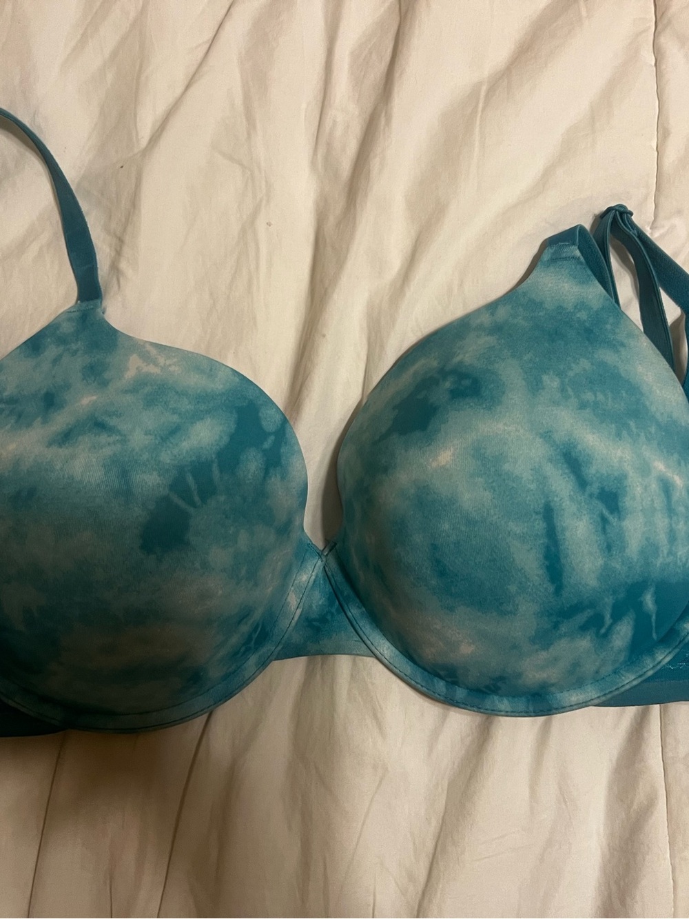 PINK Victoria's Secret Blue Tie-Dye T-Shirt Bra